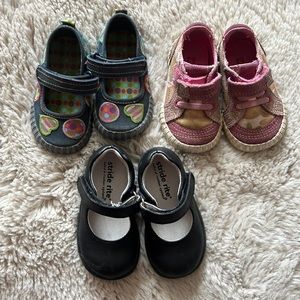 Three sets of EUC Stride Rite shoes girls toddler size 4